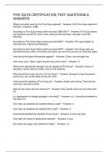 FIVE GUYS CERTIFICATION TEST QUESTIONS & ANSWERS