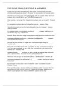 FIVE GUYS EXAM QUESTIONS & ANSWERS