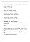 FIVE GUYS MANAGER TEST QUESTIONS & ANSWERS