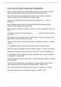 FIVE GUYS QUESTIONS AND ANSWERS