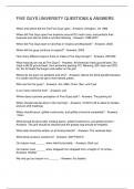 FIVE GUYS UNIVERSITY QUESTIONS & ANSWERS