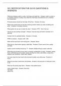 QC CERTIFICATION FIVE GUYS QUESTIONS & ANSWERS