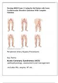 NURS 40010 Kent State University -Nursing 40010 Exam 1 Caring for the Patient with Acute Cardiovascular Disorders Questions With Complete Solutions