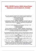 HRCI- SPHR Practice &lpar;2025&rpar; Actual Exam Questions and Answers A&plus; Graded&period;