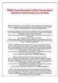 SPHR Exam Questions &lpar;2025&rpar; Actual Exam Questions and Answers A&plus; Graded&period;