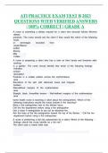 ATI Practice Exam Test B 2023 questions with verified answers &vert; 100&percnt; correct &vert; grade a 