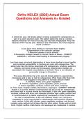 Ortho NCLEX &lpar;2025&rpar; Actual Exam Questions and Answers A&plus; Graded&period;
