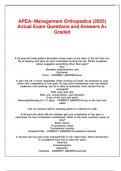 APEA- Management Orthopedics &lpar;2025&rpar; Actual Exam Questions and Answers A&plus; Graded&period;