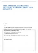 HLSC 4P99 FINAL EXAM REVIEW QUESTIONS & ANSWERS RATED 100&percnt; CORRECT&excl;&excl;