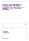 NSGD 2216 CRITICAL INQUIRY & EVIDENCE INFORMED PRACTICE &lpar;NIPISSING FALL 2025 MODULE 5 &plus;&rpar; 108 QUESTIONS WITH ACTUAL SOLUTIONS&excl;&excl;