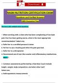 NASM Certified Nutrition Coach &ndash; NASM-CNC &ndash; National Academy of Sports Medicine &ndash; Complete Exam Practice with Answers