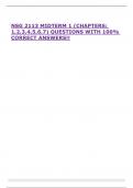 NSG 2113 MIDTERM 1 &lpar;CHAPTERS&colon; 1&comma;2&comma;3&comma;4&comma;5&comma;6&comma;7&rpar; QUESTIONS WITH 100&percnt; CORRECT ANSWERS&excl;&excl;