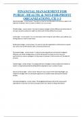 FINANCIAL MANAGEMENT FOR  PUBLIC&comma; HEALTH&comma; & NOT-FO