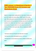 D389 Lesson 1-4 Questions & Section 1  Test 2025&sol;2026 Exam All Answers and  Illustrations Given