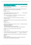 PADI OPEN WATER EXAMS SHEET 2025&sol;2026 QUESTIONS WITH ANSWERS TAGGED A&plus;