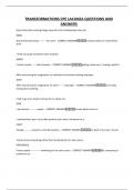 TRANSFORMATIONS CPE LACUNZA QUESTIONS AND ANSWERS