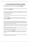 CPS CORE ASSESSMENT QUESTIONS AND ANSWERS