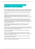 CPMSM EXAM QUESTIONS AND ANSWERS 100&percnt; CORRECT