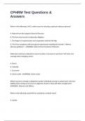 CPHRM Test Questions & Answers