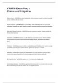 CPHRM Exam Prep - Claims and Litigation