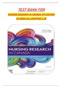 TEST BANK FOR NURSING RESEARCH IN CANADA 5TH EDITION BY SINGH ALL CHAPTERS 1-20