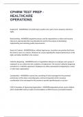 CPHRM TEST PREP - HEALTHCARE OPERATIONS