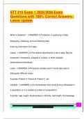 STT 215 Exam 1 2025&sol;2026 Exam  Questions with 100&percnt; Correct Answers &vert;  Latest Update