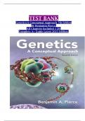 TEST BANK Genetics&colon;A Conceptual Approach 7th Edition By Benjamin Pierce&comma; All Chapters Included 1-26&vert; Complete A&plus; Guide Latest 2025 Edition&period;