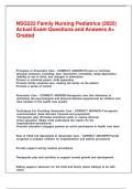 NSG222 Family Nursing Pediatrics &lpar;2025&rpar; Actual Exam Questions and Answers A&plus; Graded&period;