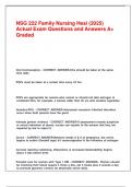 NSG 222 Family Nursing Hesi &lpar;2025&rpar; Actual Exam Questions and Answers A&plus; Graded&period;