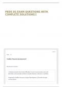 PEDS SG EXAM QUESTIONS WITH COMPLETE SOLUTIONS&excl;&excl;