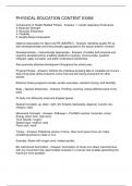 PHYSICAL EDUCATION CONTENT EXAM 