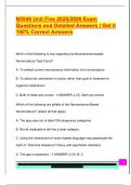 N5546 Unit Five 2025&sol;2026 Exam  Questions and Detailed Answers &vert; Get it  100&percnt; Correct Answers 