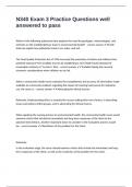 N340 Exam 3 Practice Questions well answered to pass