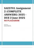 SAE3701 Assignment 2 (COMPLETE ANSWERS) 2025 - DUE 2 June 2025