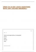 OPDH CH 10 EOC &lpar;2025&rpar; QUESTIONS WITH 100&percnt; SOLVED ANSWERS&excl;&excl;