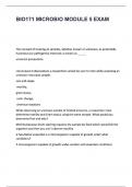 BIO171 MICROBIO MODULE 5 EXAM QUESTIONS WITH CORRECT ANSWERS GRADED A&plus;