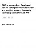 CMS pharmacology Proctored update &vert; comprehensive questions and verified answers &lpar;complete solutions&rpar; Exam &vert; GRADE A&plus;&excl;&excl;