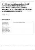 NJ PSI Property and Casualty Exam &lpar;2025&rpar; ACTUAL EXAM &lpar;TESTING REAL EXAM QUESTIONS&rpar; AND VERIFIED ANSWERS &lpar;MULTIPLE CHOICES&rpar; &vert;COMPLETE SOLUTIONS &vert;A&plus; GRADED &vert;100&percnt; CORRECT&excl;&excl;