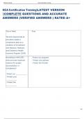 Exam &lpar;elaborations&rpar; HCA Certification Training  