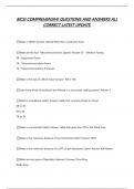 BICSI COMPREHENSIVE QUESTIONS AND ANSWERS ALL CORRECT LATEST UPDATE