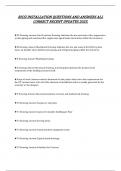 BICSI INSTALLATION QUESTIONS AND ANSWERS ALL CORRECT RECENT UPDATES 2025