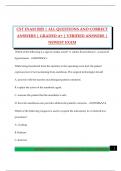 CST EXAM 2025 &vert; ALL QUESTIONS AND CORRECT ANSWERS &vert; GRADED A&plus; &vert; VERIFIED ANSWERS &vert; NEWEST EXAM
