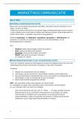 Samenvatting -  marketingcommunicatie&comma; 16&sol;20 behaald
