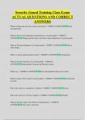 Security Guard Training Class Exam  ACTUAL QUESTIONS AND CORRECT  ANSWERS 