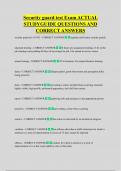 Security guard test Exam ACTUAL  STUDYGUIDE QUESTIONS AND  CORRECT ANSWERS