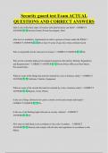 Security guard test Exam ACTUAL  QUESTIONS AND CORRECT ANSWERS 
