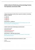 California Board of Barbering and Cosmetology Practice  Test Questions and answers 2025