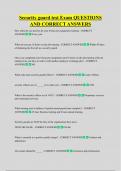 Security guard test Exam QUESTIONS  AND CORRECT ANSWERS