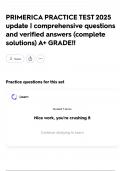 PRIMERICA PRACTICE TEST 2025 update &vert; comprehensive questions and verified answers &lpar;complete solutions&rpar; A&plus; GRADE&excl;&excl;